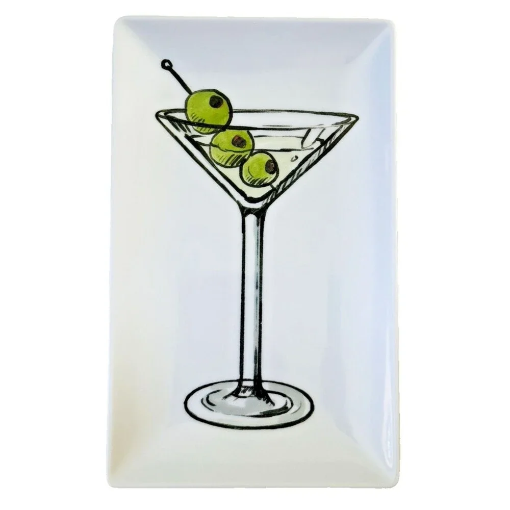 Martini Melamine Appetizer Plates 8x5